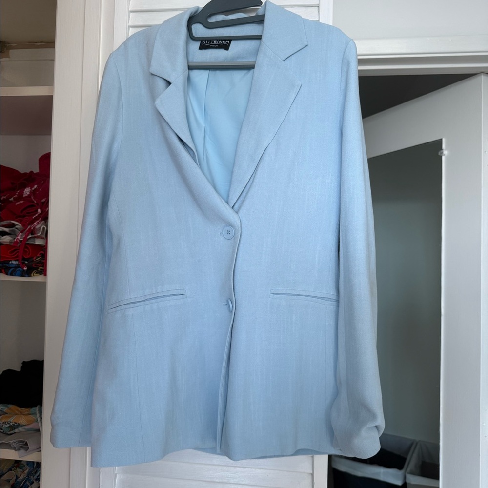 Kittenish Sky Blue Blazer